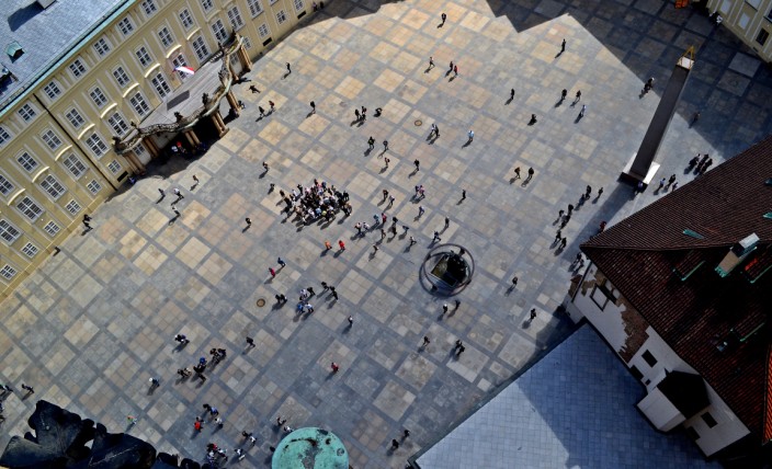 Bird's-eye view from the clock tower
